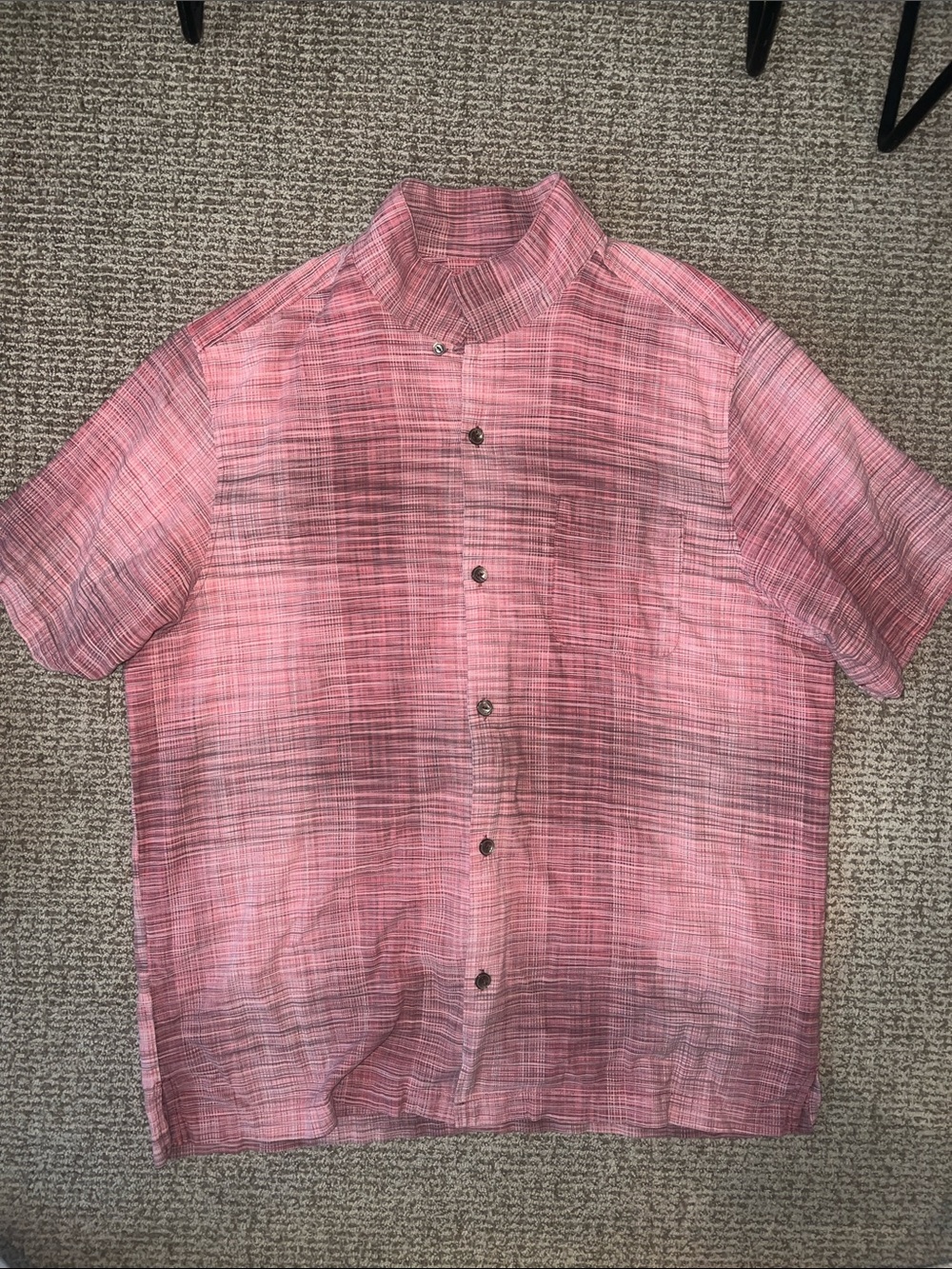 Tommy Bahama Silk Cotton Blend Short Sleeve Button Down